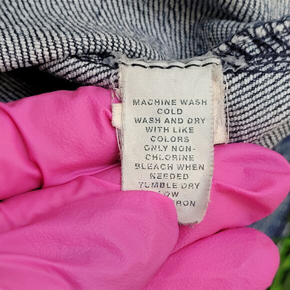 Vintage 90s GAP Denim Jacket Womens 2XS/XS 16x20 Faded Blue - Picture 10 of 15